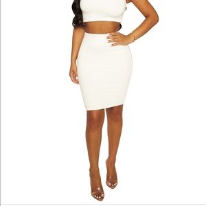Naked Wardrobe Hourglass midi skirt